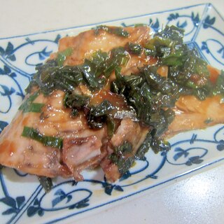 鯖と葱のフライパン味噌煮